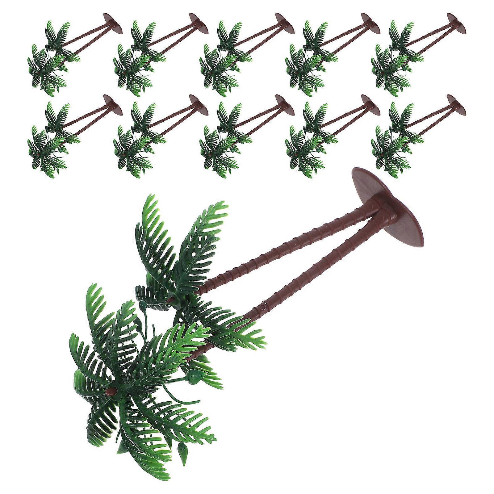 Green Plastic Palm Trees for Tropical Decoration 45Pcs Artificial Models