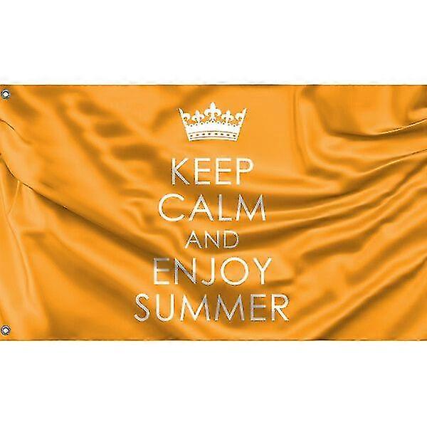 Keep Calm And Enjoy Summer Flag Pattern 662