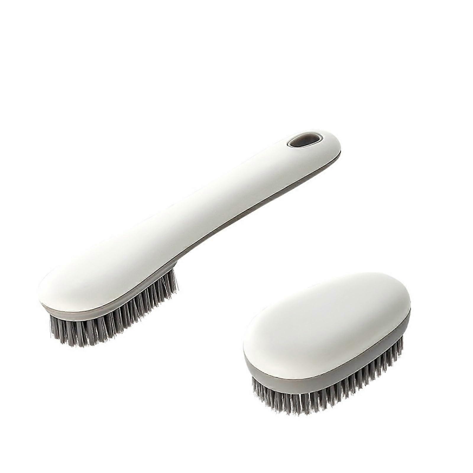 Soft Bristle Long Handle Shoe Cleaning Brush for Household Use, Custom , White Combination