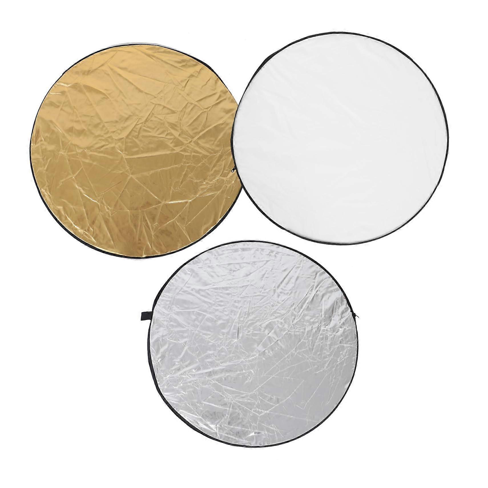 Photography Light Reflector and Flash Diffuser Collapsible Gold Silver Disc for Studio and Outdoor