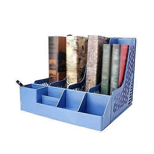 GAELOP 4 Sections Plastic Desktop Document Tray File Organizer for Office Clear Desk Organization