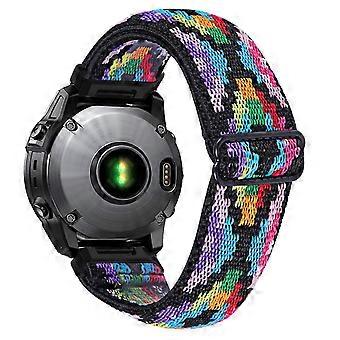 Watch Band For Garmin Forerunner 970/Descent G2/Approach S62 Pattern Design Nylon Elastic Strap with