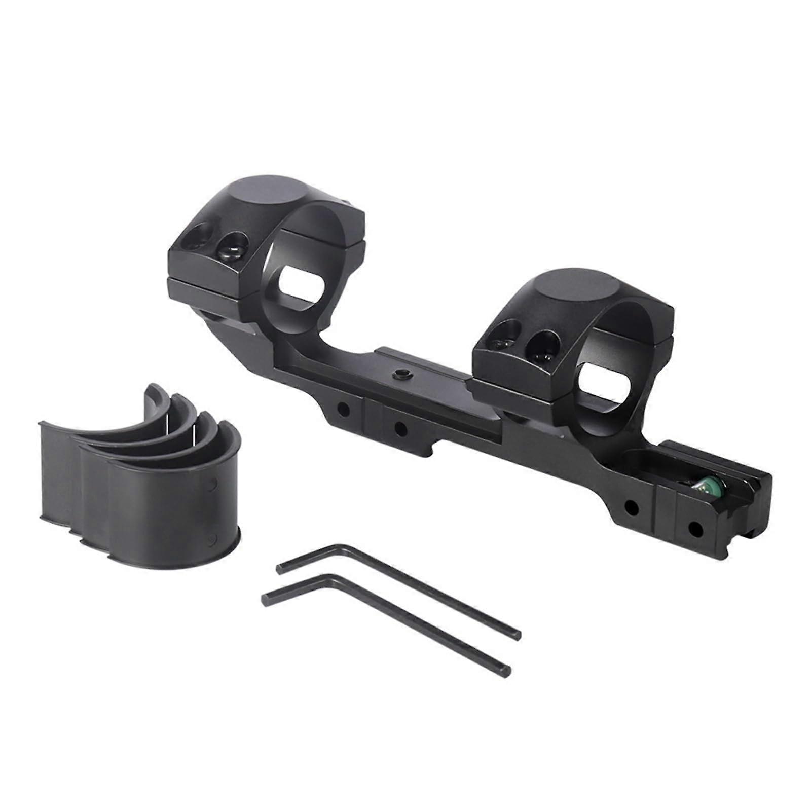 30mm 25.4mm Cantilever Scope Mount with Bubble Level, OnePiece Dual Ring Extended Rail