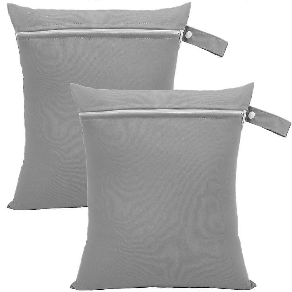 Polyester Zipper Bags Rectangle Gainsboro 40x30x0.6cm