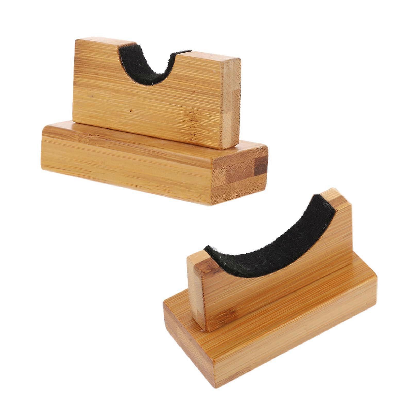 Baseball Bat Rack Solid Wood Horizontal Wall Mounted Holder for 2 Bats Home Display Stand