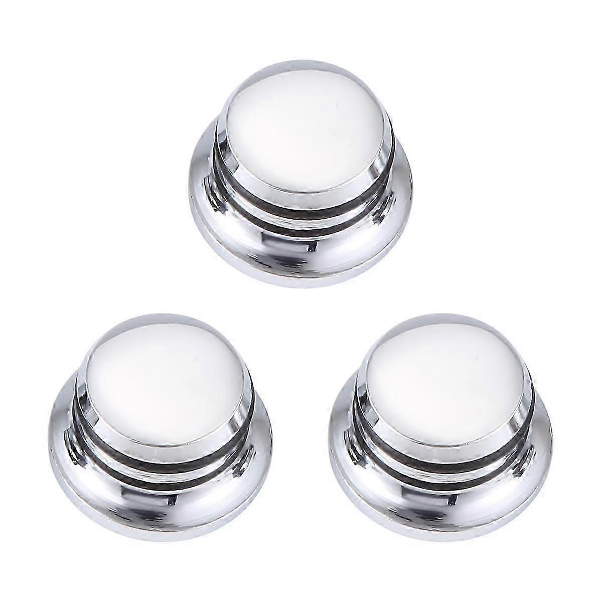 3Pcs Guitar Metal Top Hat Tone Tuning Knobs For Chrome