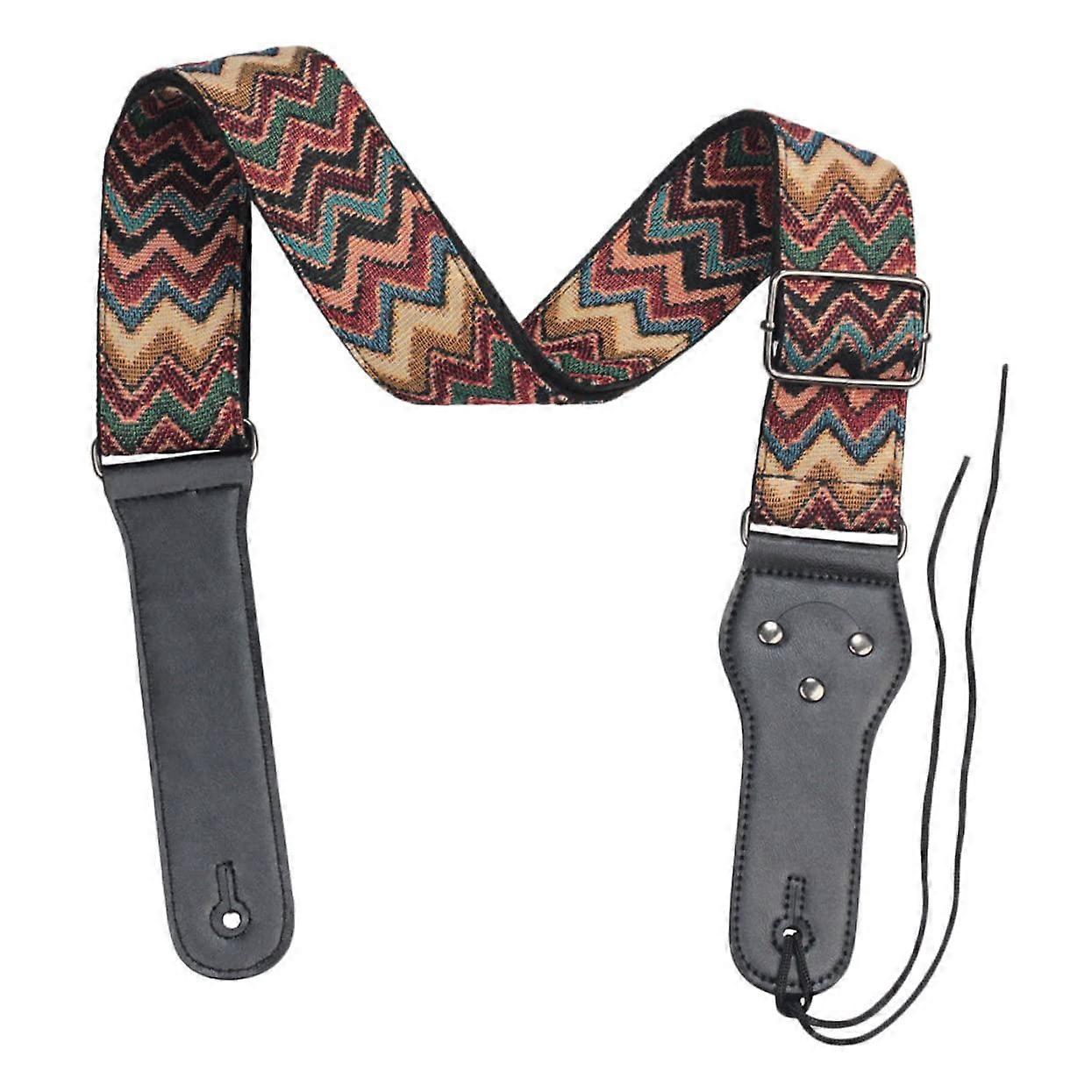 Guitar Strap for Acoustic and Electric Guitars Adjustable Durable Comfortable Shoulder Fit