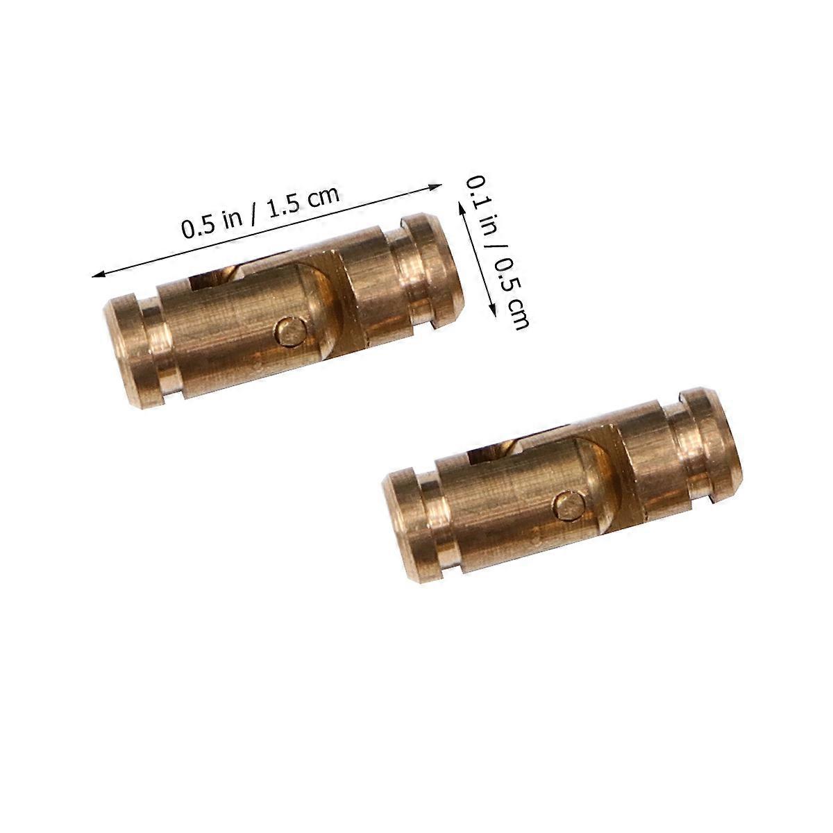 Tiny Hinges for Woodworking Cylindrical Barrel Hinges Copper Material 5x15mm 50Pack