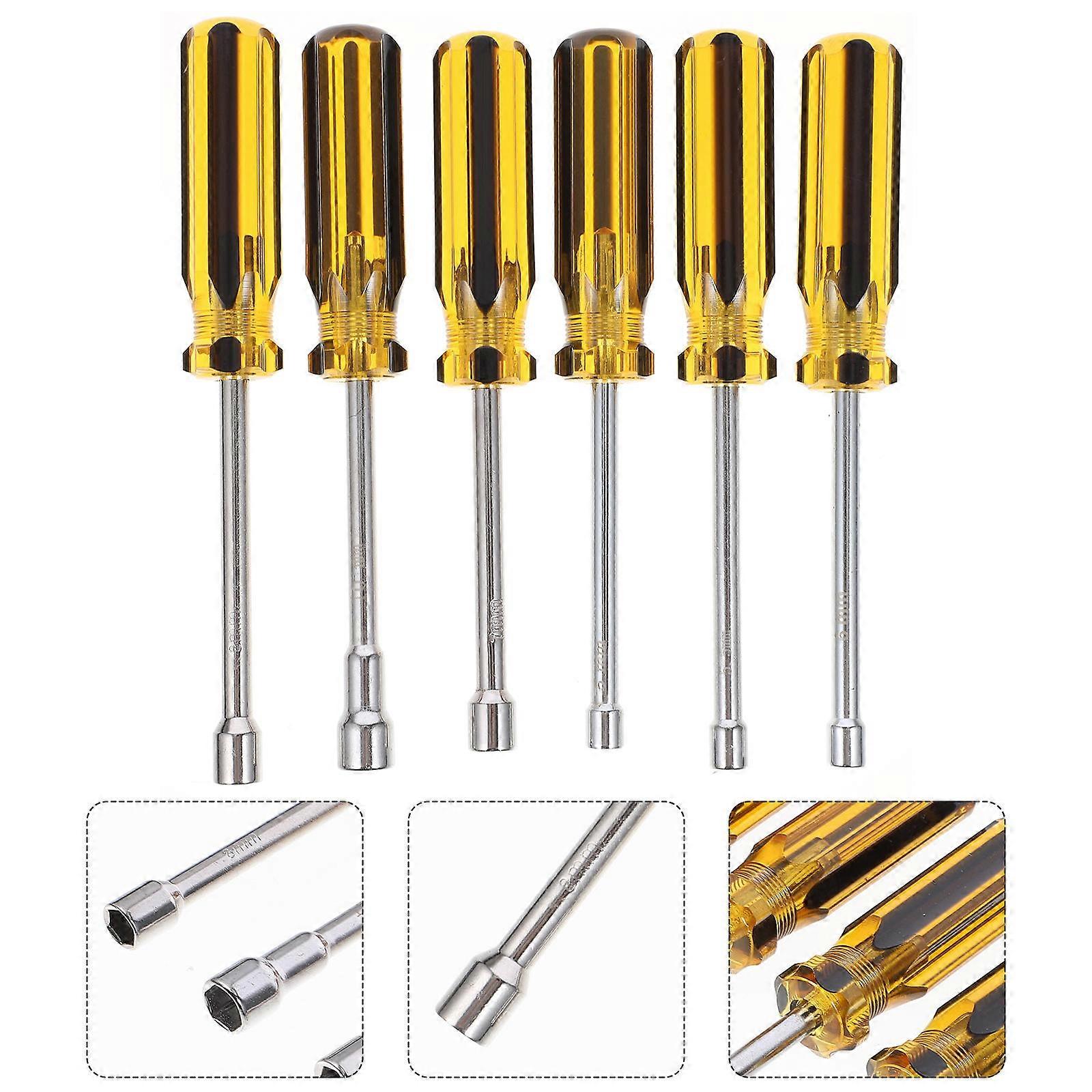 Six Hex Socket Wrenches Nut Driver Set for Drone 6Pcs Steel Metal Nut Driver