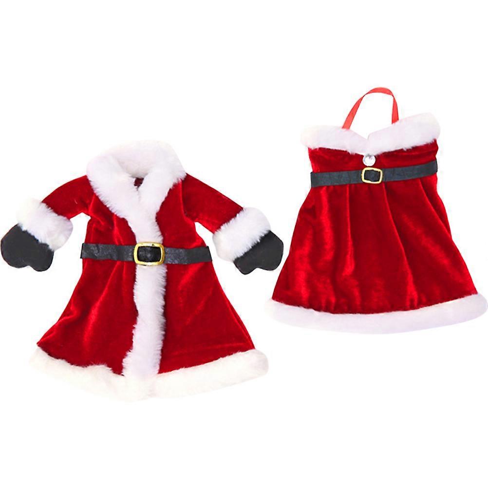 Santa Sleeve Decorative Covers for 2Pcs Holiday Bottles