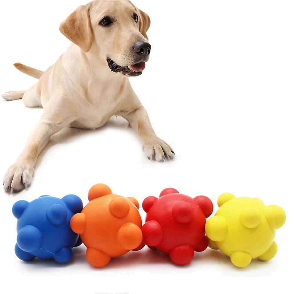 Pet Dog Ball Interactive Rubber Irregular Bouncing Ball 2Pcs