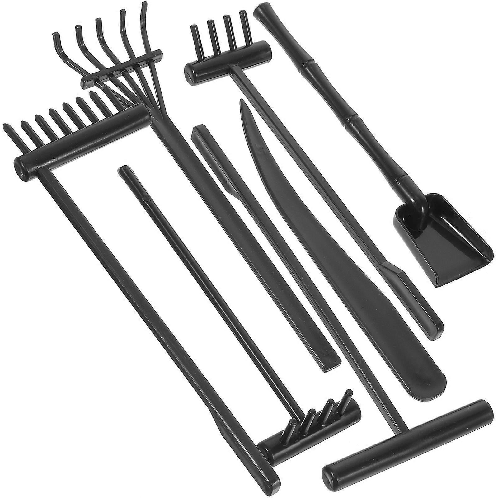 Sandbox Garden Rake Tool for Zen Garden with 3Sets Black