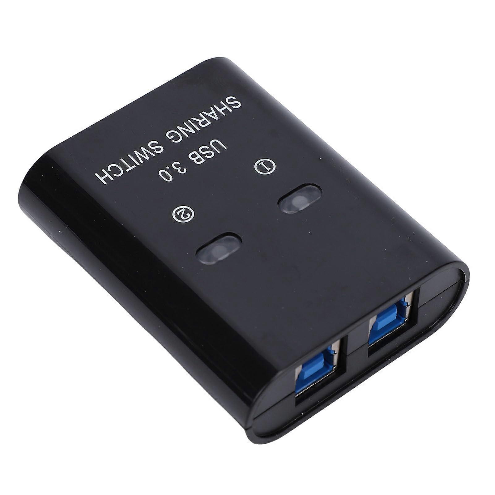 USB 3.0 Switch Selector 2 in 1 Out, USB Sharing Switch for 2 PCs 1 Device, Printer Keyboard Mouse