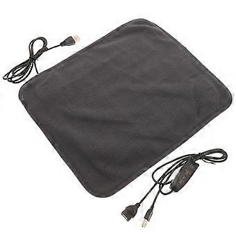 Pet Heating Pad Adjustable for Small Dog Heating Mat Grey Polyester