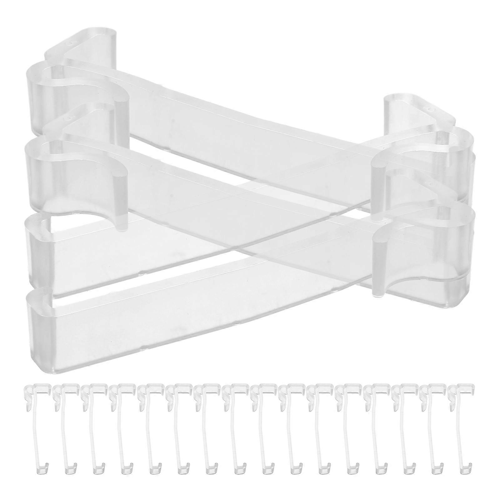 Clear Plastic Valance Clips Vertical Blind Valance Clips for Home 20Pcs