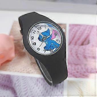 1-delig kinderhorloge (zwart), waterdicht kinderpolshorloge quartz uurwerk, 3D cartoonontwerp, digitaal kinderhorloge voor 3 jaar oud tot 11 jaar oud meisje b