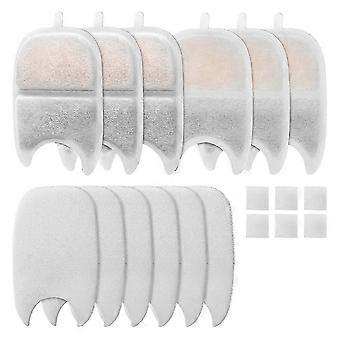Pet Water Fountain Filter Replacement Set Replacement Filter and Sponge compatible with 4L Cat Drinker Pet Drinker Accessories