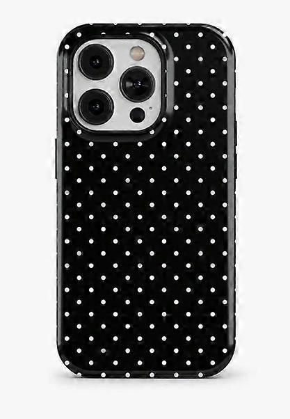 Case for iPhone 15 Pro Polka Dot Double Layer Black