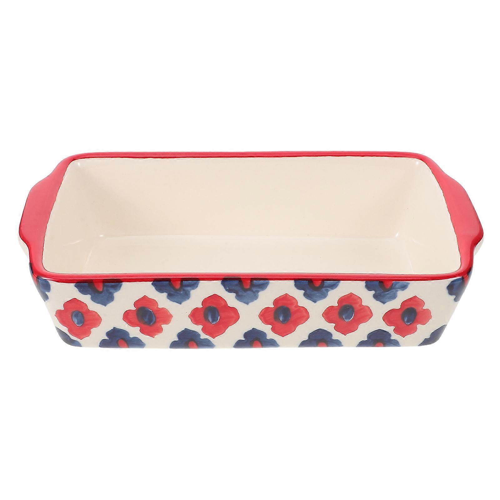 Ceramic Double Handle Baking Dish for Roasting Multi Color Use