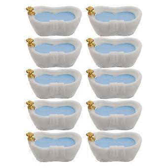 10pcs Mini Vasca da Bagno Modello in Miniatura Casa delle Bambole Arredo Bagno Accessori Piccola Vasca Da Bagno Giocattolo Fai Da Te Bambola Decorazioni