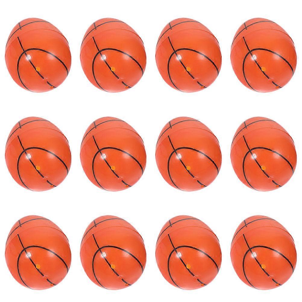 Plastic Basketball Easter Eggs Fillable for Decoration 12Pcs Set