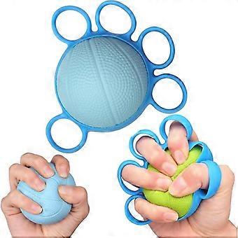 Finger Exercise Ball, Finger Strengthener Training Squeeze Ball Silicone Finger Stretcher Hand Grip Strength Training Ball Forearm Wrist Stress Relie