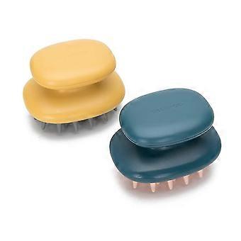 2PCS Hår Hårbotten Massager Schampo Borste, Hårborste, Mjuk Silikon Hårborste Ta bort mjäll och exfoliera, Stimulera Hårväxt