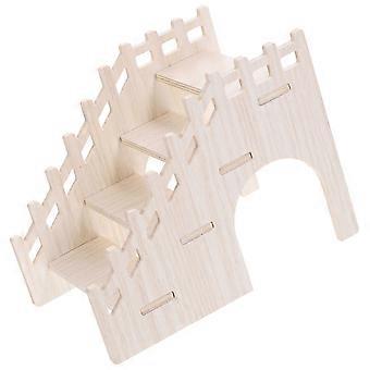 Guinea Pig House Ladder Wooden Toy for Climbing 3Pcs Set for Small Animals