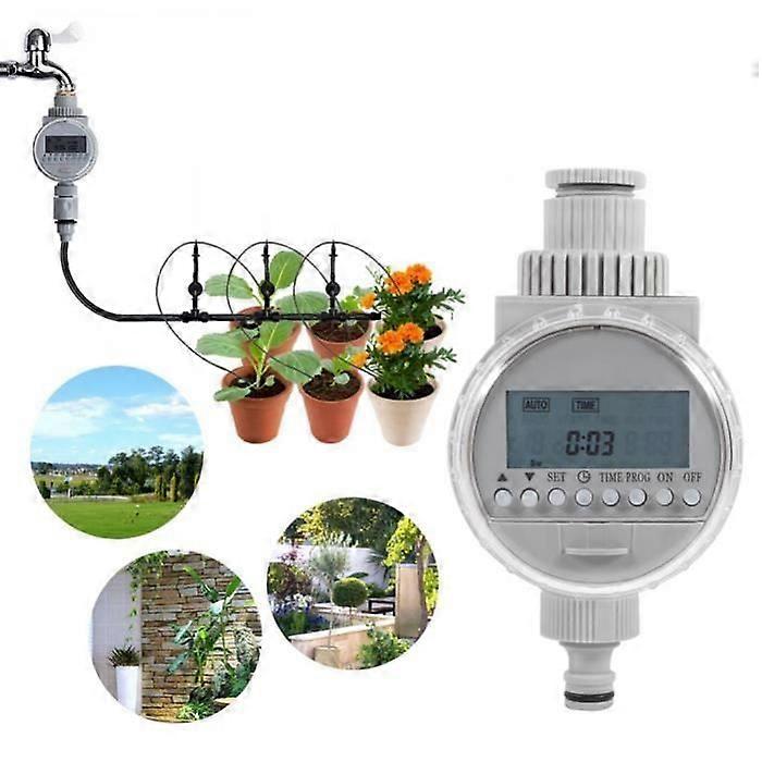 Automatic Watering Timer - Solar Powered - LCD - Programmable - Water Saving - Garden