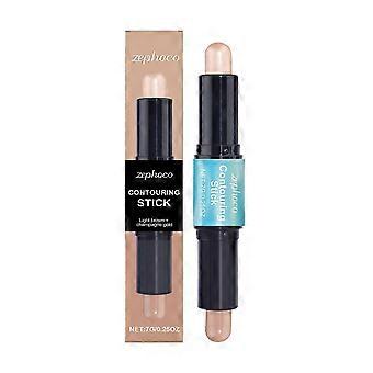 Zephoco 2-In-1 Face Sculpting And Contouring Stick (Light Brown Champagne Gold) Natural Brightening, Lightweight Texture, Non-Heavy Contour Stick