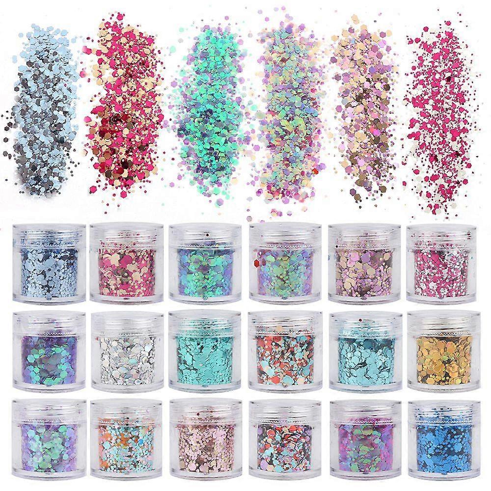 Nail Art Sequin Set 18 Bottlesmake up
