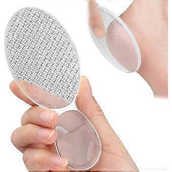 Glass Foot File 8-Shaped Rough and Smooth Sides Callus Remover Feet Heel Scrubber Dead Ski
