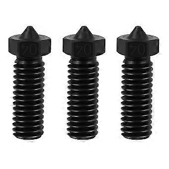 3-Piece 0.4mm High Flow 3D Printer Nozzle Kit, Durable Steel Material