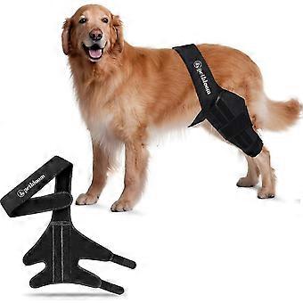 Rodillera para perros para ligamento cruzado anterior desgarrado, displasia de cadera, alivio del dolor de la artritis, osteoartritis y lesiones de ligamentos, soporte de neopreno ajustable para la parte delantera o alta
