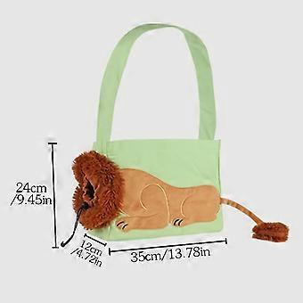 Cute Lion Cub Pet Carrier Bag, Breathable Peek-Out Single Shoulder Pack with 3D Lion Face Design, Portable Outdoor Bag for Cats and Dogs, Vet Visits, 