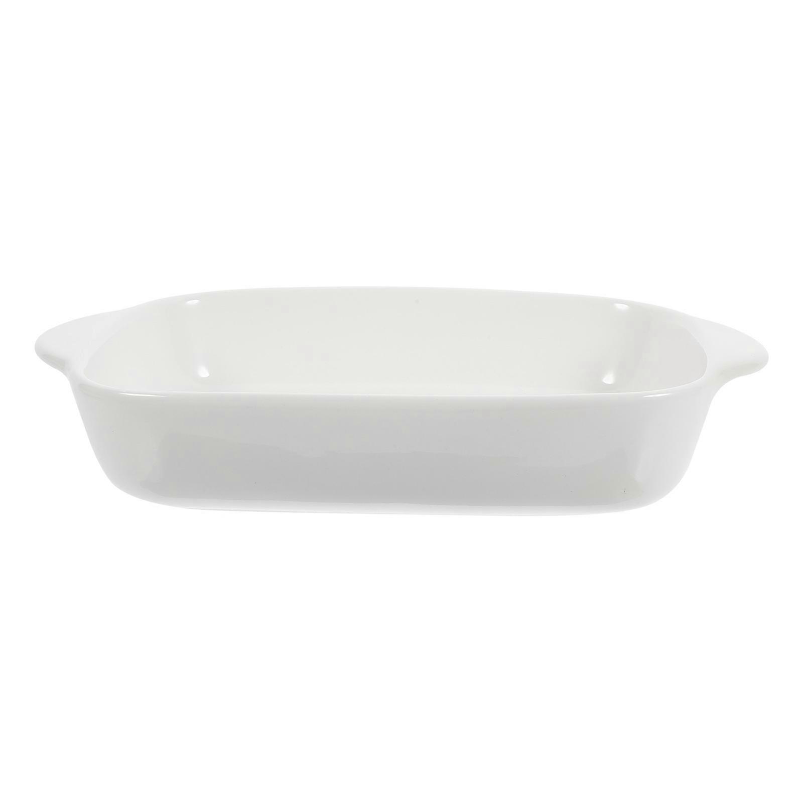 Double Handle Baking Dish Ceramic Bakeware for Household Serving