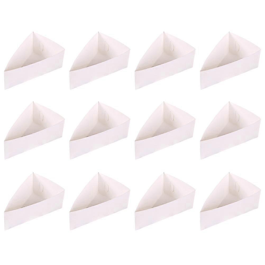 20PCS Triangle Mousse Boxes Paper Cake Serving Boxes Disposable Cupcake Box
