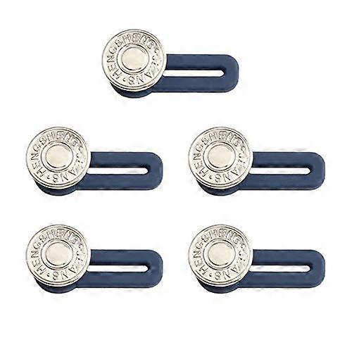5pcs Adjustable Jeans Waist Extender Set, Quick Button Replacement Sewing Buttons for Pants, MultiSize Design
