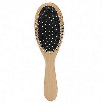 Home and Salon Hair Styling Oval Paddle Hair Brush with Wooden Handle for Detangling and Scalp Massage