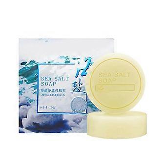 Sea Salt Soap with Natural Goat Milk, Mite Soap to Remove Mites Repair Nourish Skin Beauty Soap