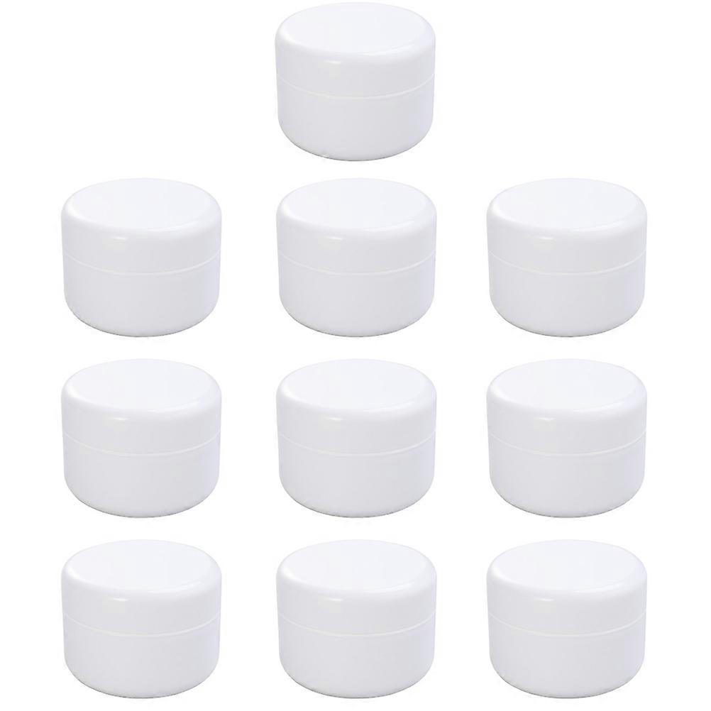 Creams Container PP Cosmetics Jars for Storage 10Pcs White Practical Use