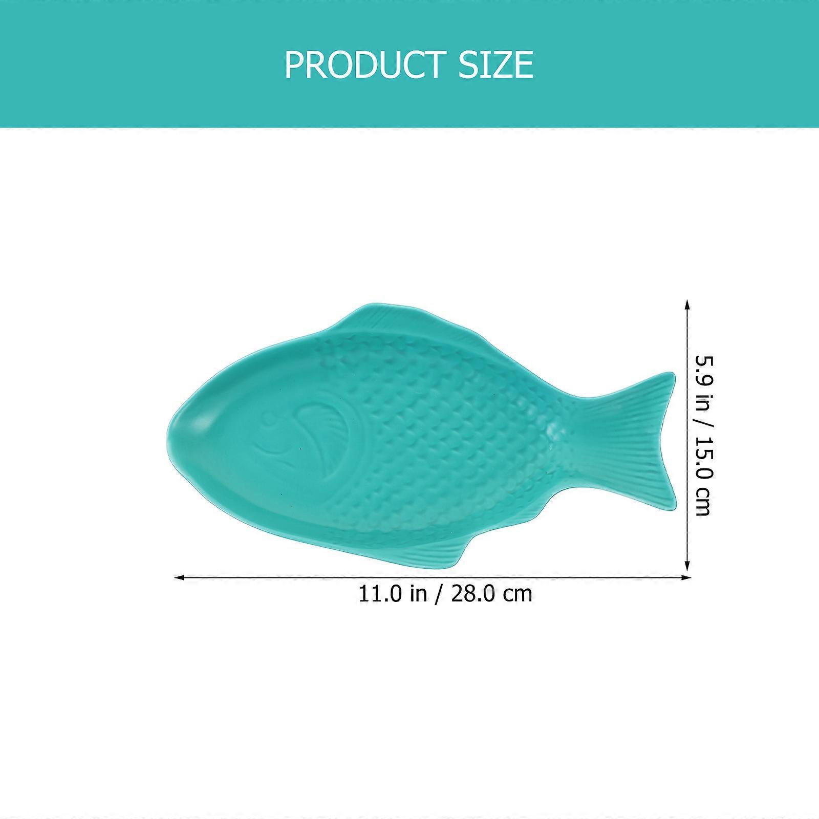 Fish Shaped Dish Ceramic Tableware for Storage 1Pcs Dark