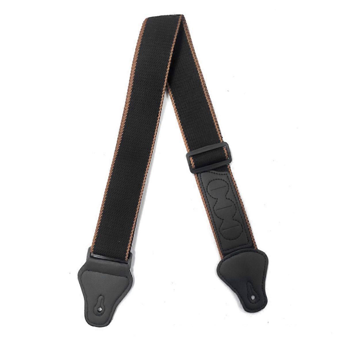 Adjustable Cotton Guitar Strap with Pick Storage