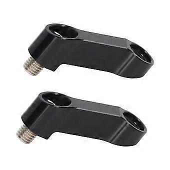 1 Pair 10mm/0.39in Motorcycle Mirror Mount Riser Extender Adapter Replacement for NMAX 155 125 2015?2022 Black