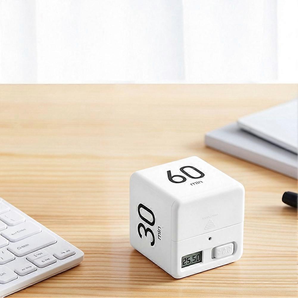 Time Management Time Cube Timer Cube Flip Timer LED Display Cube Timer 15/20/30/60 Min Kitchen Timer Pink
