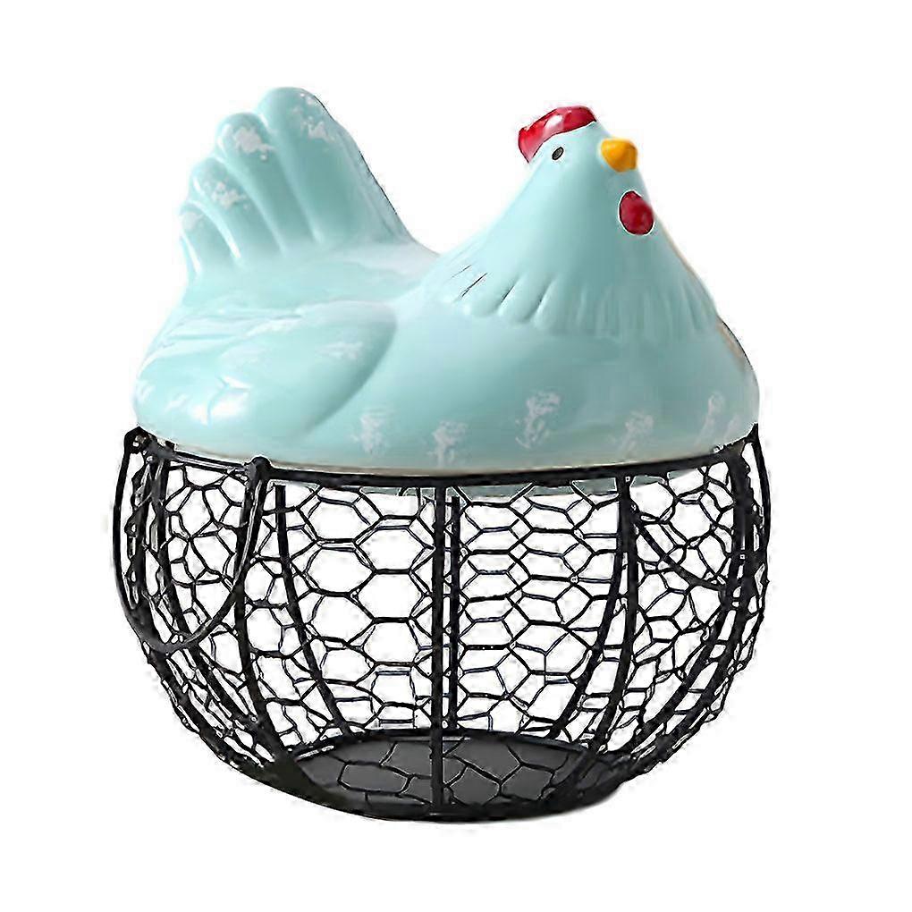 Ceramic-Glazed Chicken Storage Basket