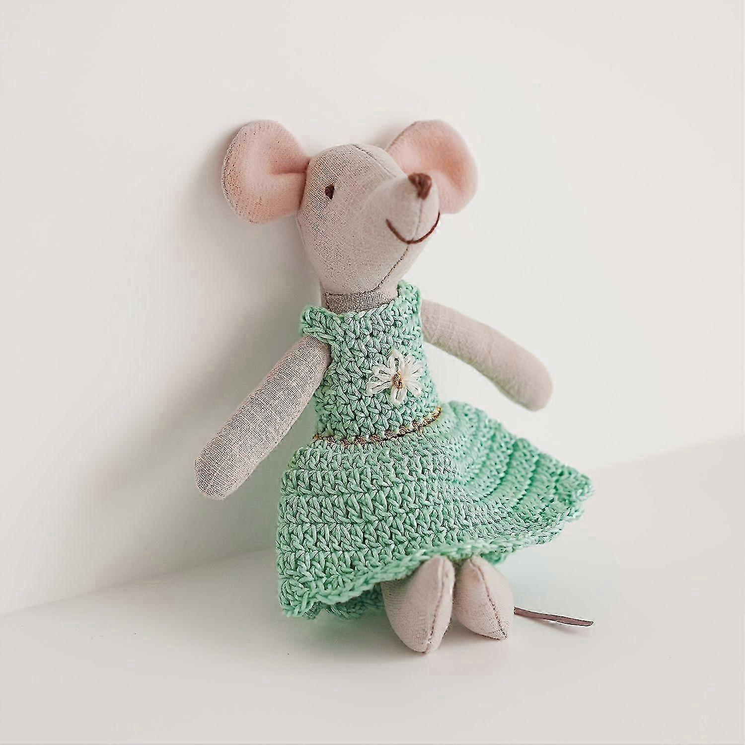 Educational Knitted Mouse Hand Puppet