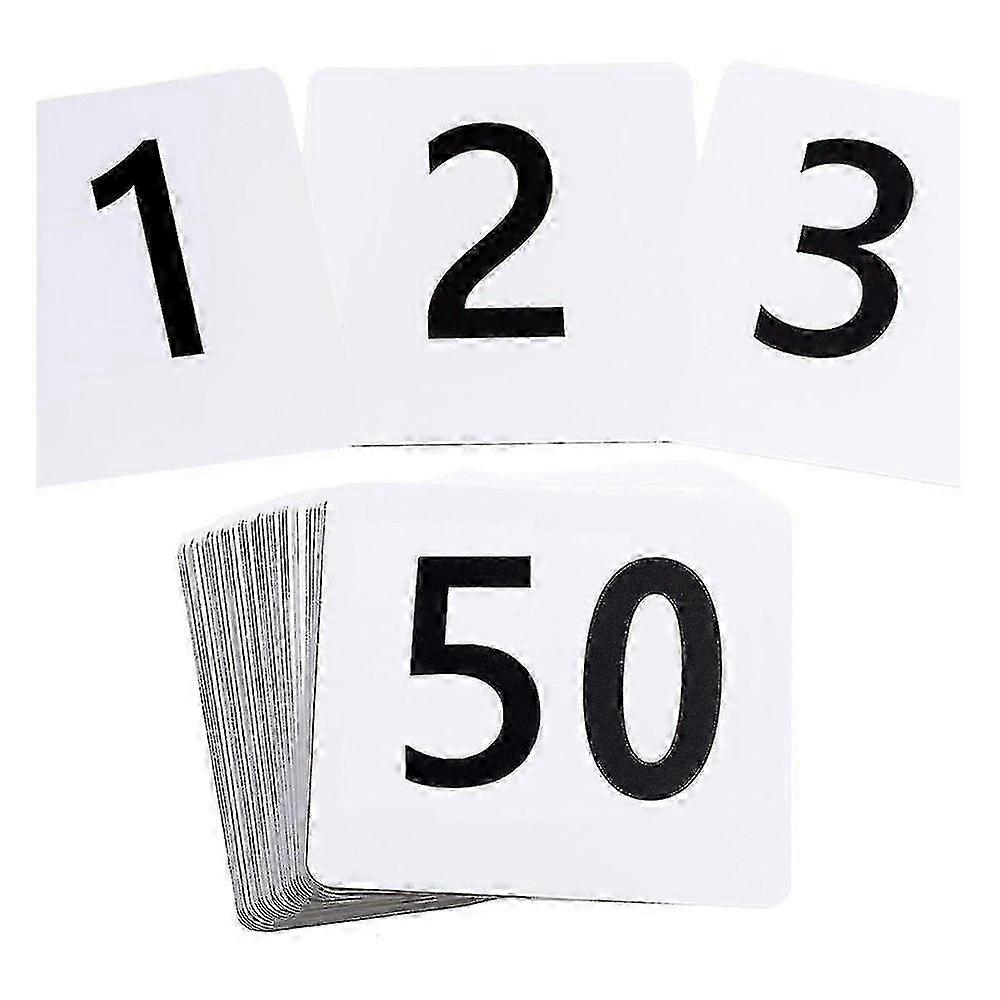 50Pcs Flexible Table Number Cards 1-50