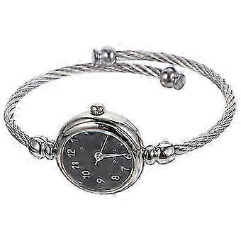 Modische Damen-Quarzuhr für den Alltag, schwarzes rundes Armband, Zeitanzeige, 1 Stück