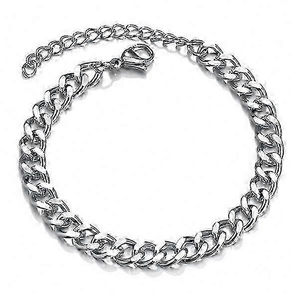 Adjustable Armor Link Chain Bracelet 7mm Silver by PrettyJ